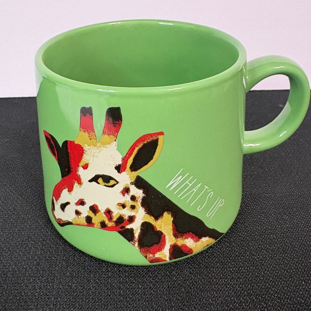 Opalhouse “What’s Up” Green Giraffe Mug | 16 oz Porcelain Coffee Cup